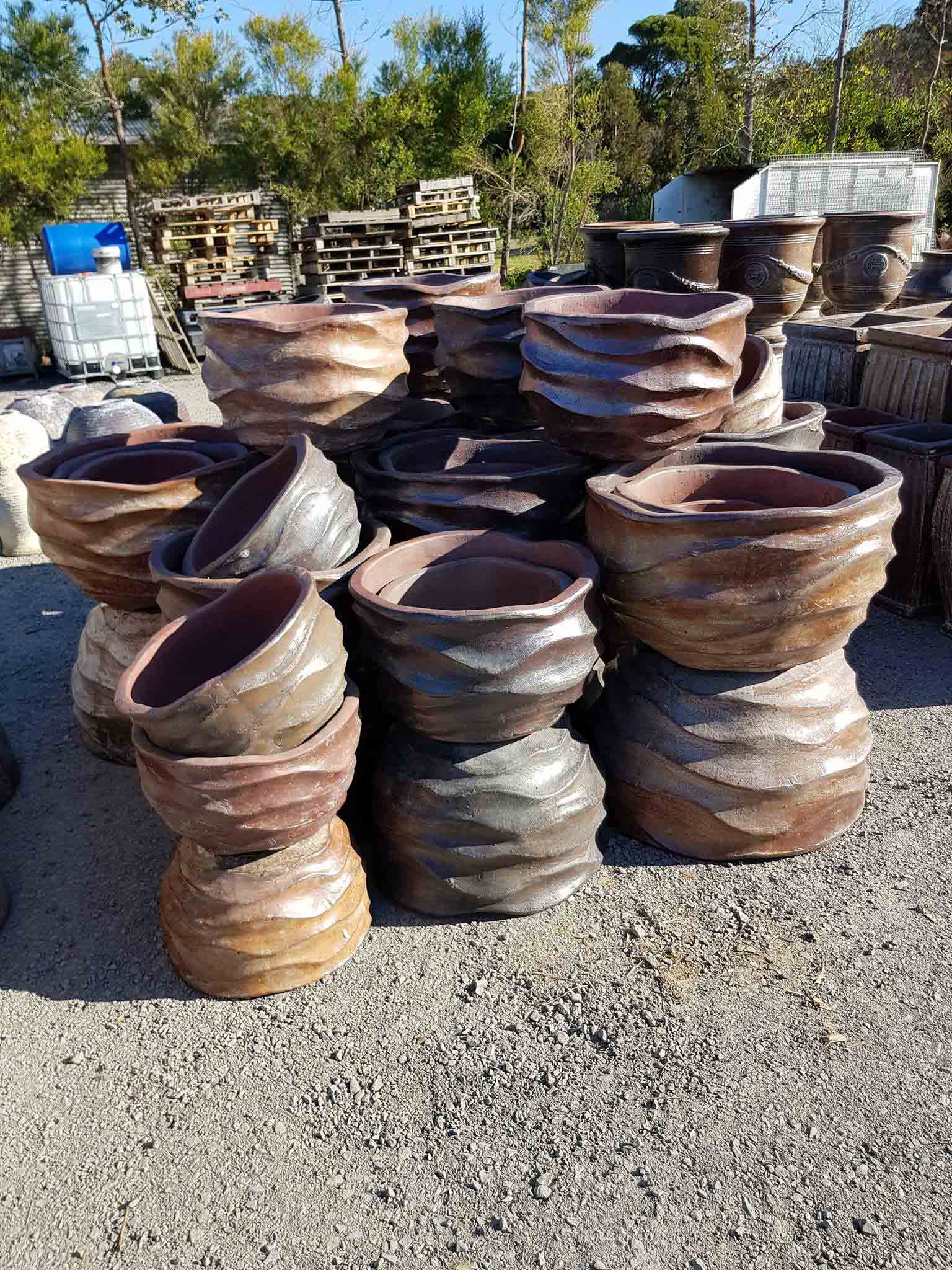 A pile of pots