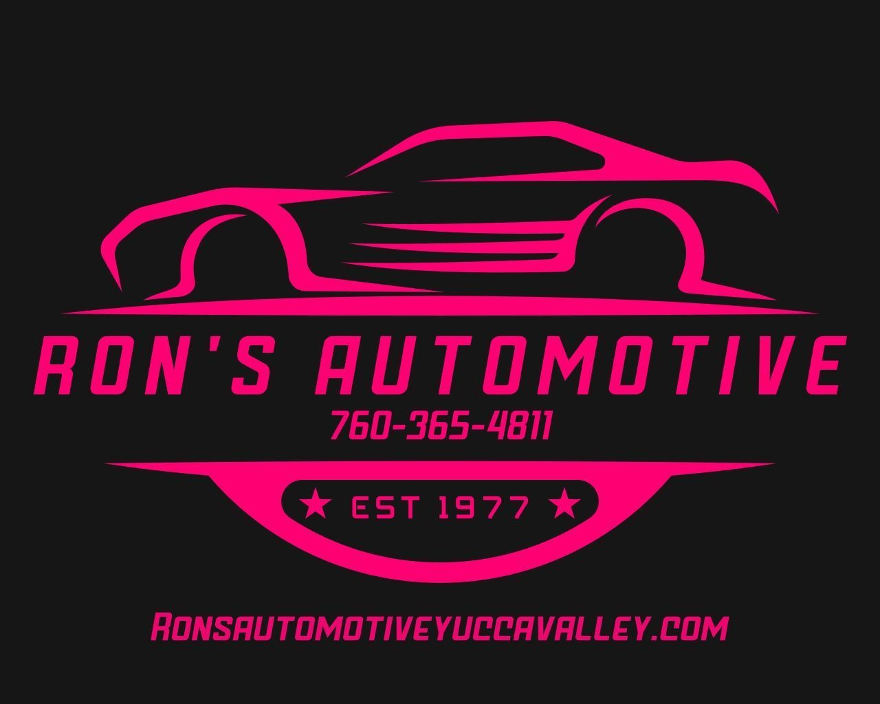 logo for ron's automotive