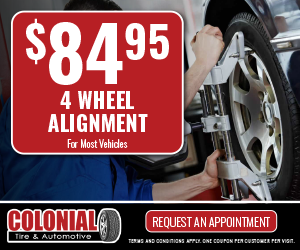 $84.95 4 WHEEL ALIGNMENT | Colonial Tire & Automotive