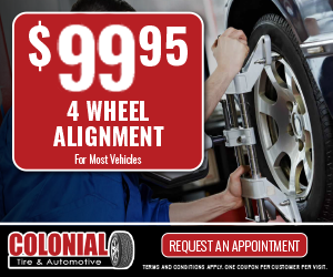 $84.95 4 WHEEL ALIGNMENT - Colonial Tire & Automotive