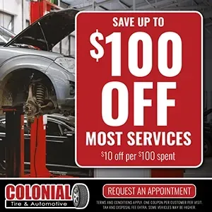 $54.95 OIL, OIL FILTER AND TIRE ROTATION - Colonial Tire & Automotive