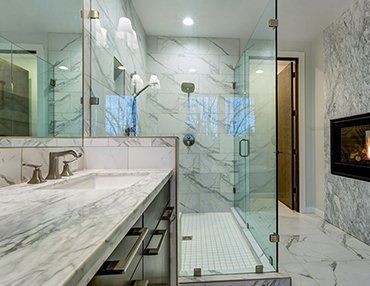 Quartz — Modern Bathroom in Hilliard, OH