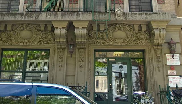 A view of the entrance to 108 W 141st Street in Harlem.