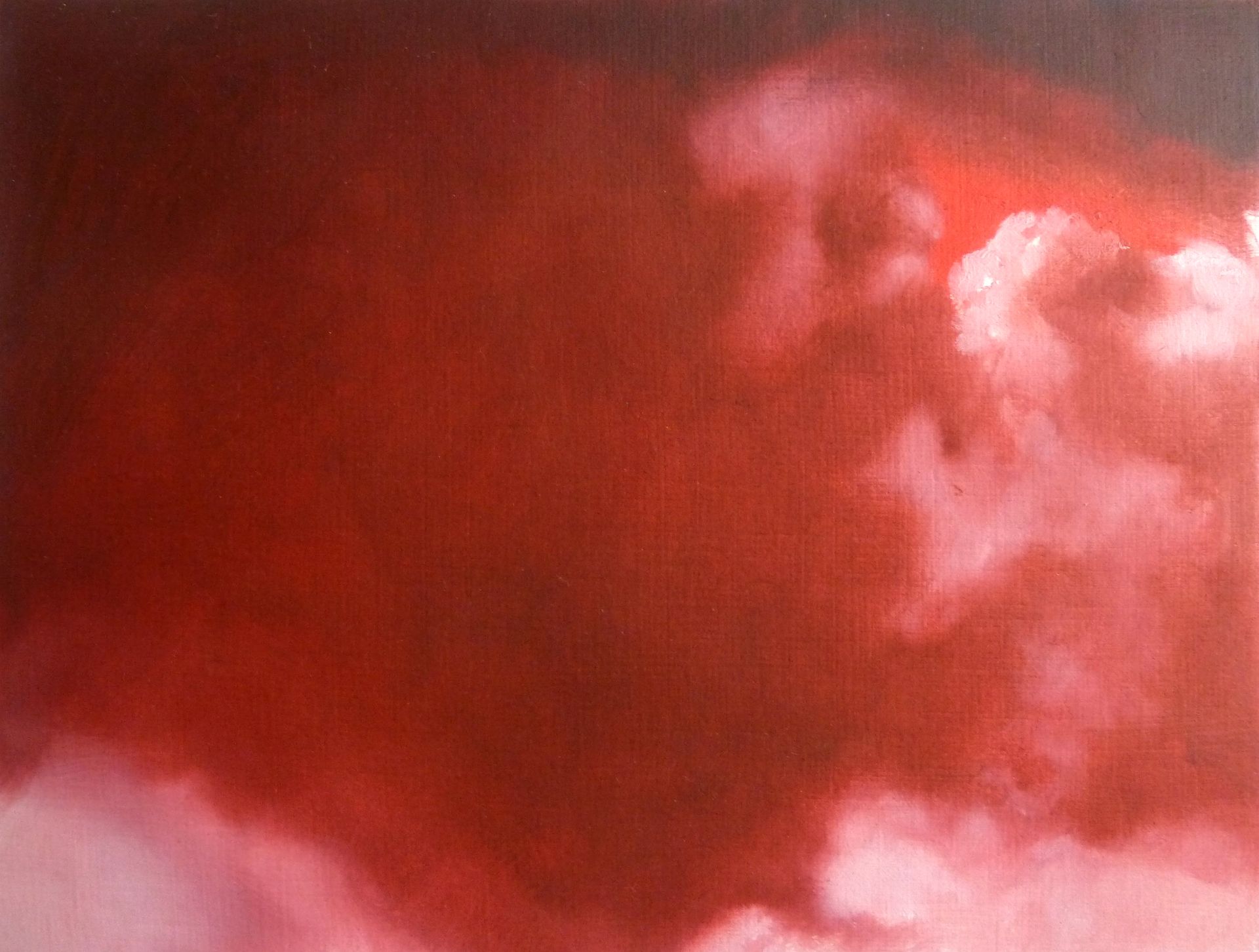 Andrea Friedli, schilderij, malerei, kunst, illustratie, illustration, art, Olieverfschilderij van rode wolken