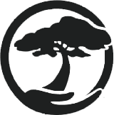 The logo for curt 's tree shows a hand holding a tree