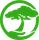 A hand is holding a tree in a green circle.