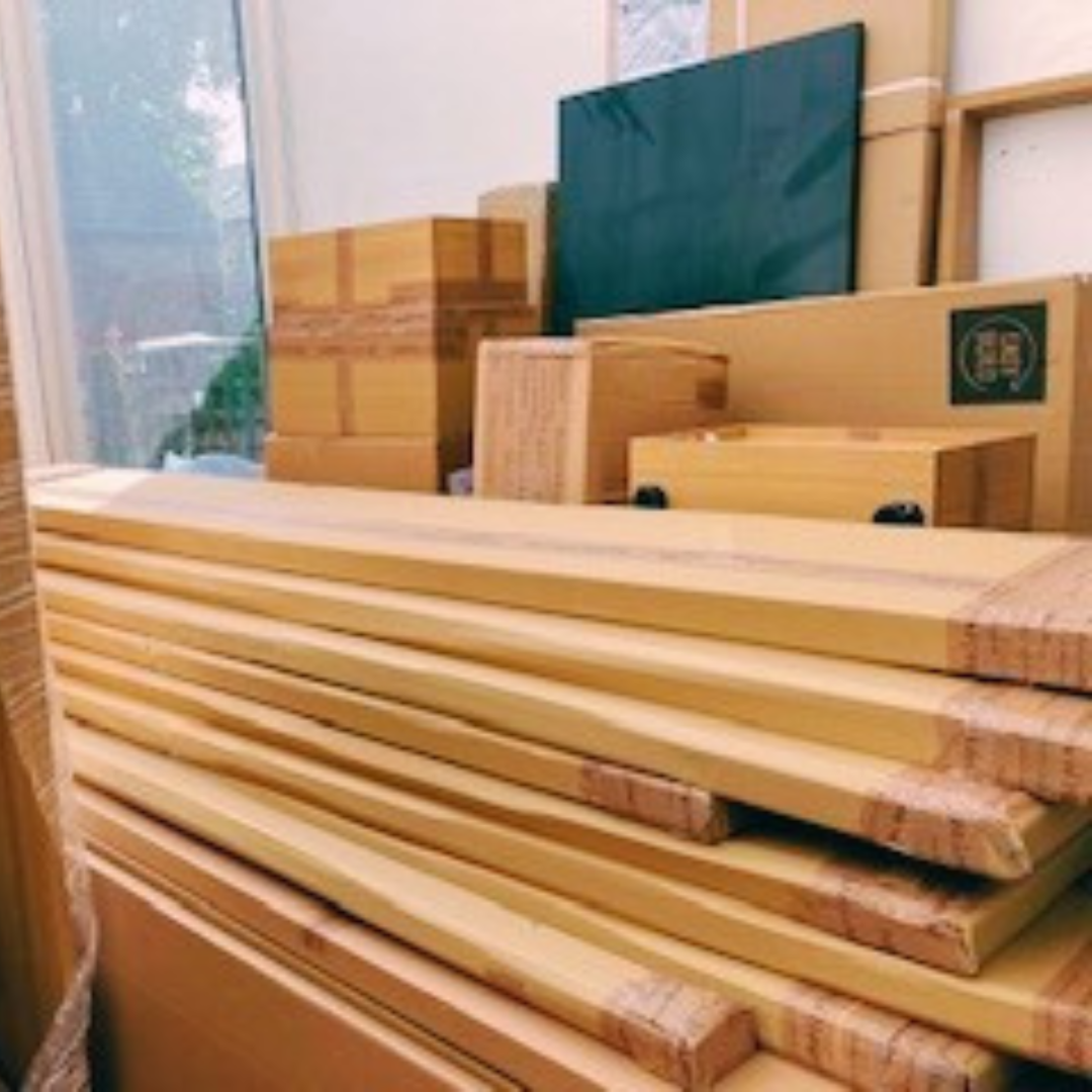 Packed boxes for clients