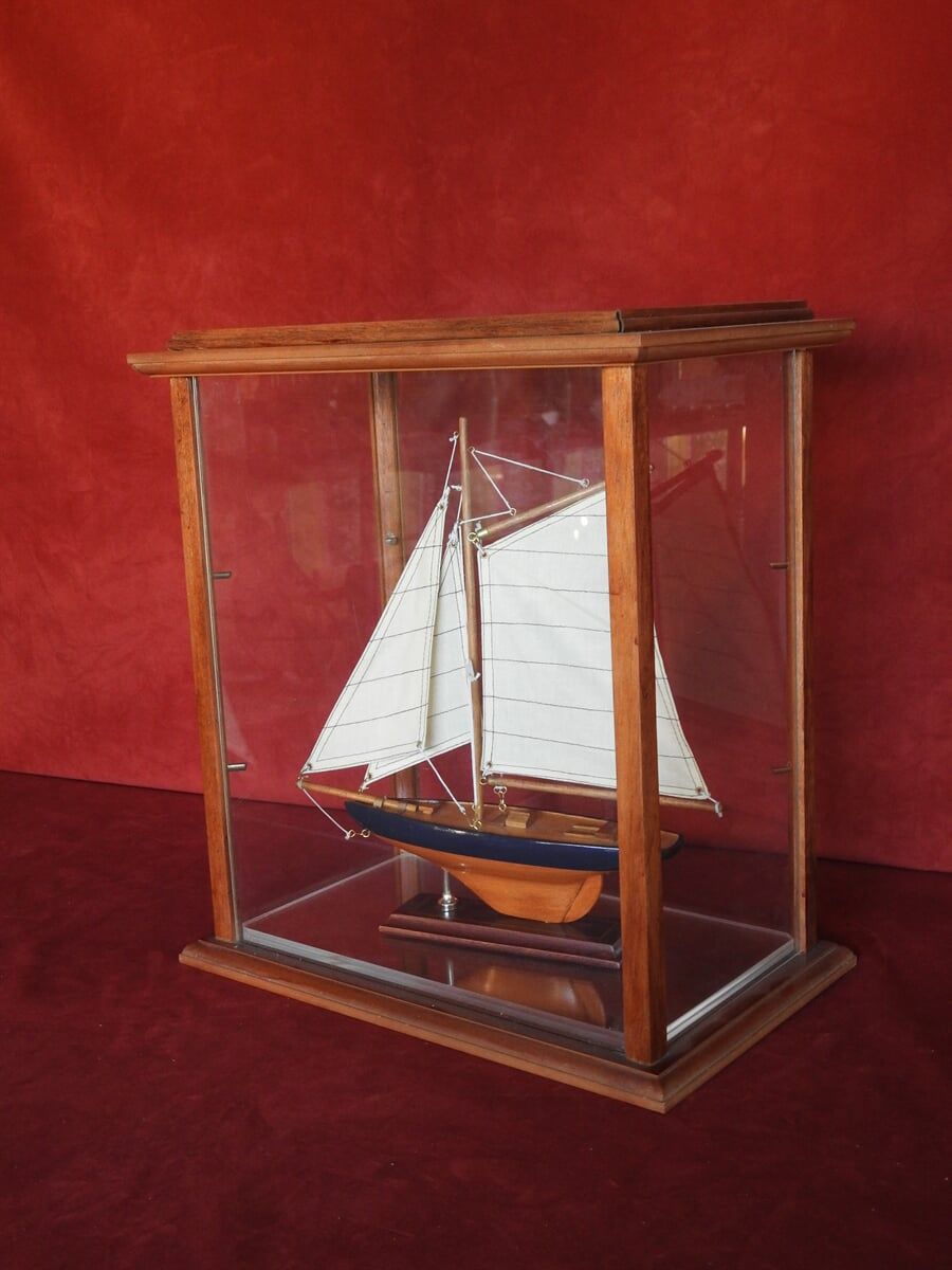 A Model Of A Sailboat With Glass Case — Light Industries in Bowral, NSW
