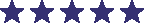 Five dark blue star icons in a row.