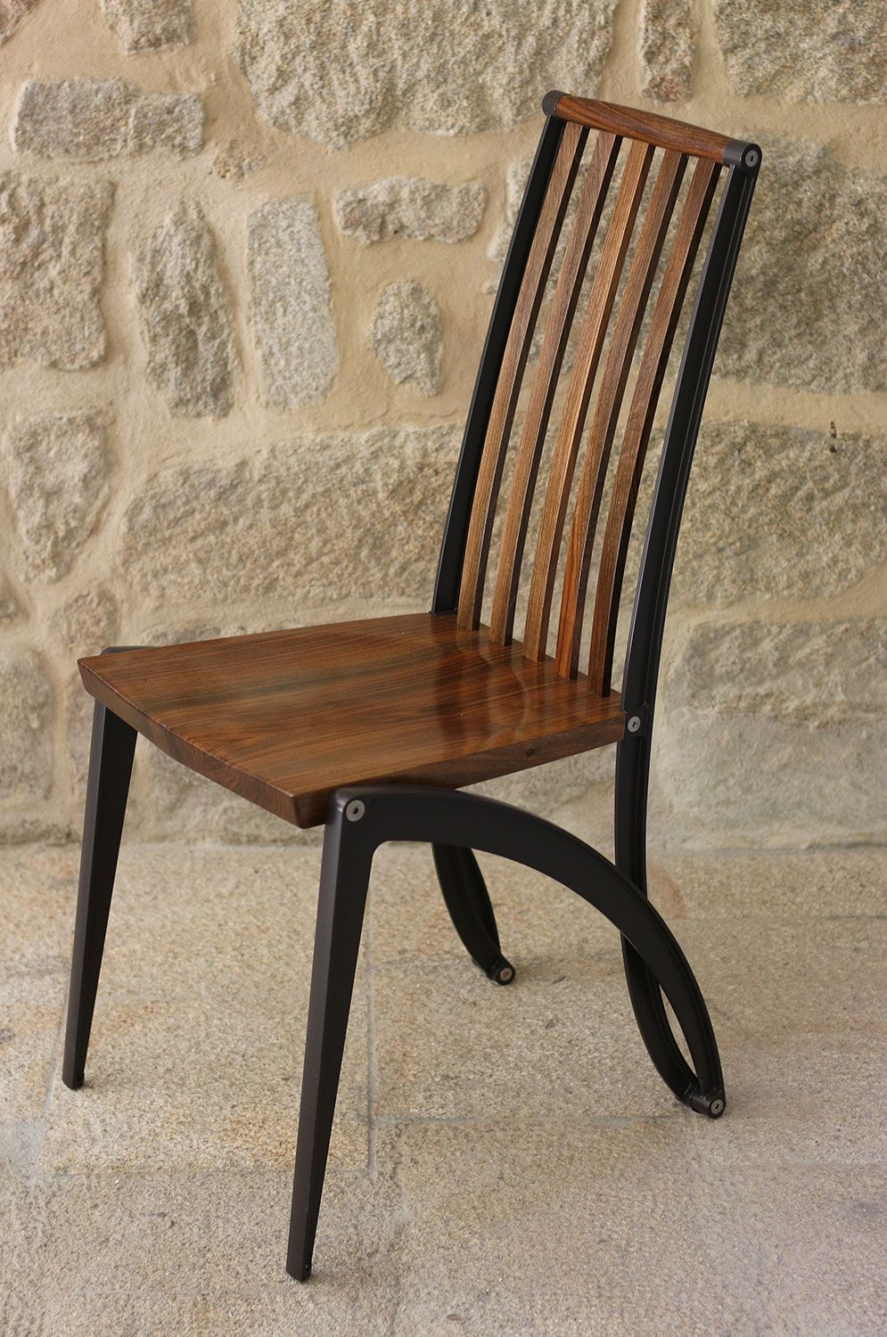 furniture makers contemporary mantis based walnut dining chair