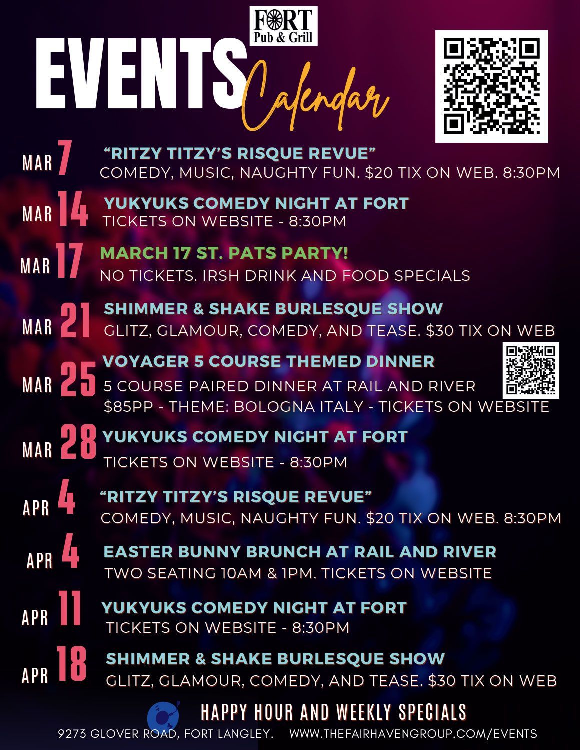 Fort pub & grill presents bingo beats thursday nights 8 pm-10pm with almost famous entertainment