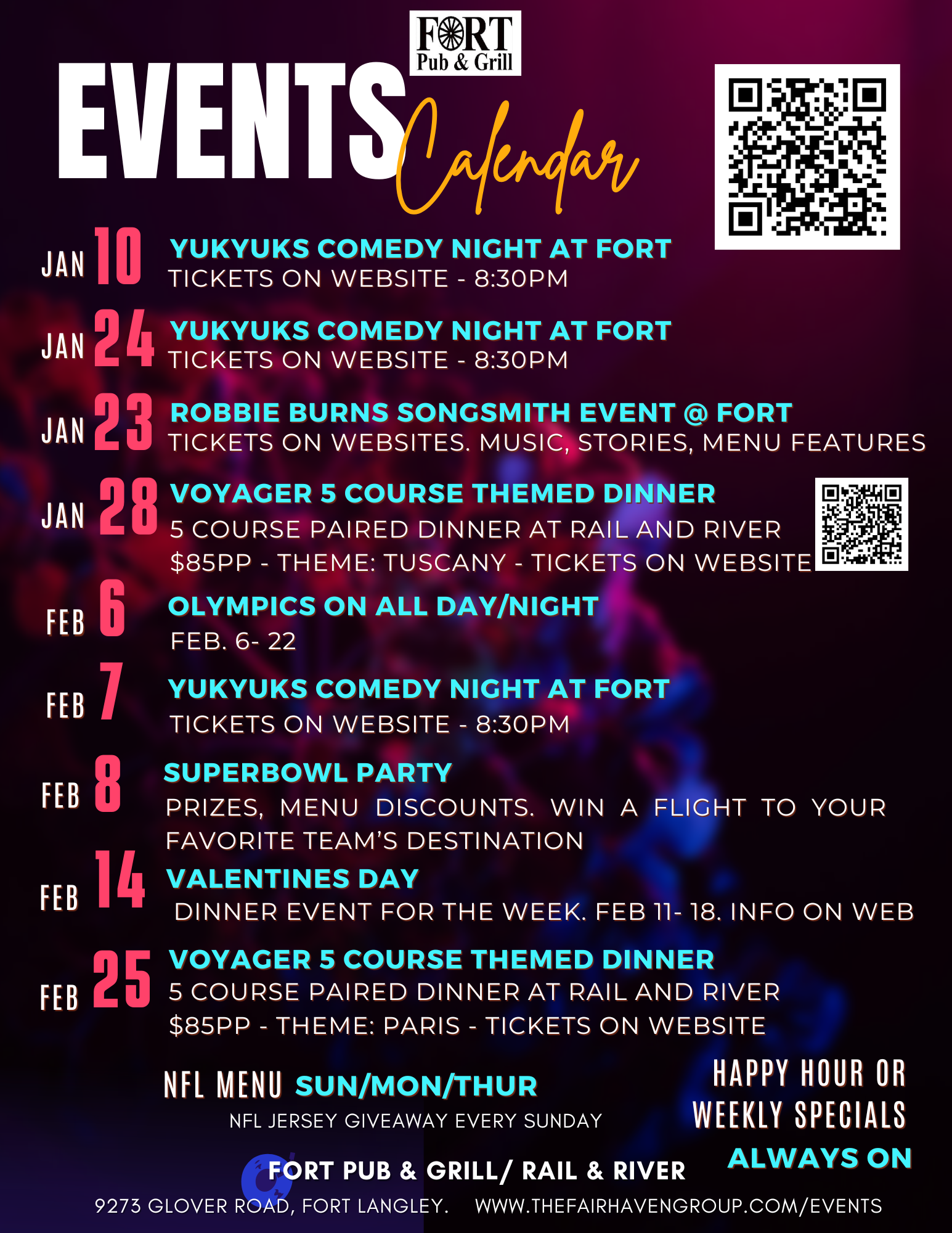 Fort pub & grill presents bingo beats thursday nights 8 pm-10pm with almost famous entertainment