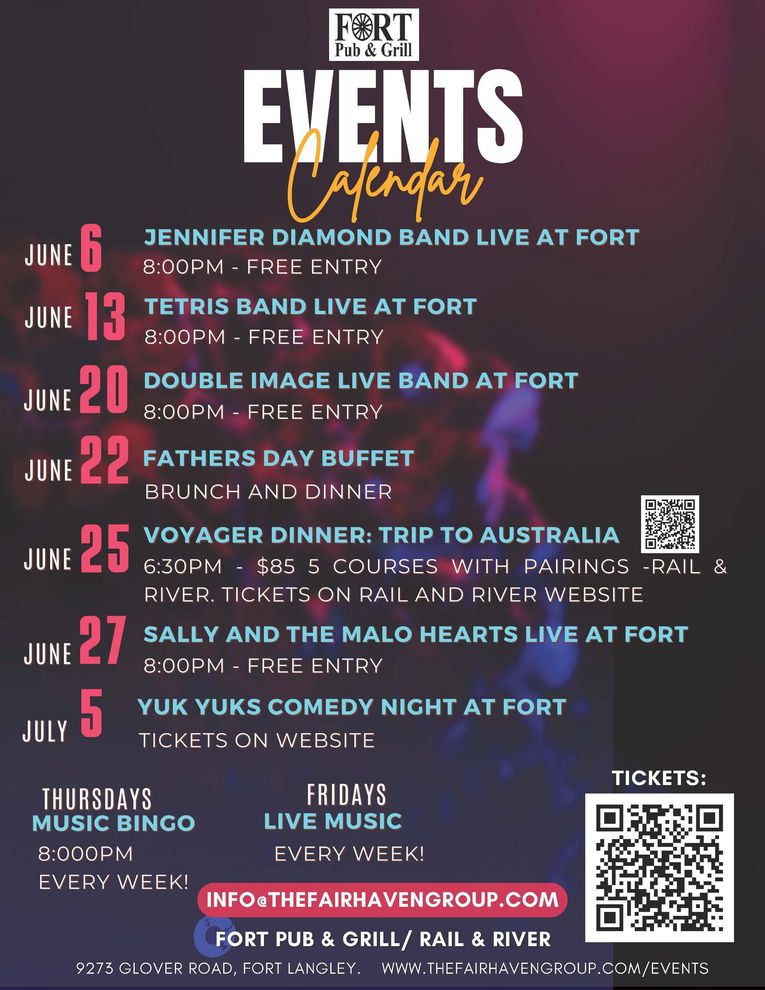 Fort pub & grill presents bingo beats thursday nights 8 pm-10pm with almost famous entertainment
