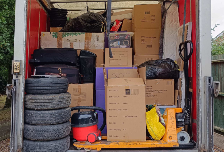 Large amount of boxes moved.