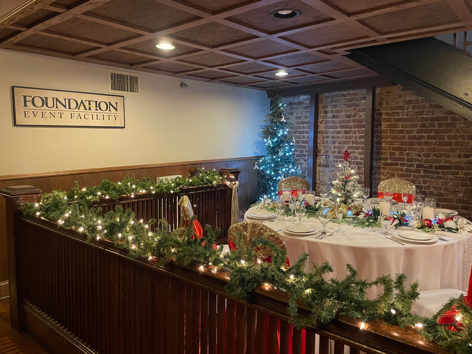 Foundation Event Facility Christmas Event Setup