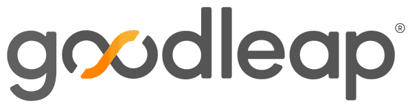 GoodLeap logo with dark gray text and an orange infinity symbol; registered trademark symbol.