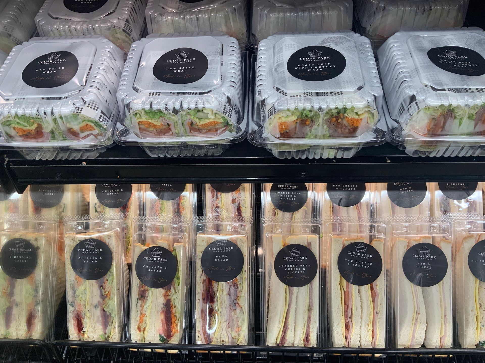 Assorted Packaged Sandwiches and Wraps Stacked — Cedar Park Supermarket In Taranganba, QLD