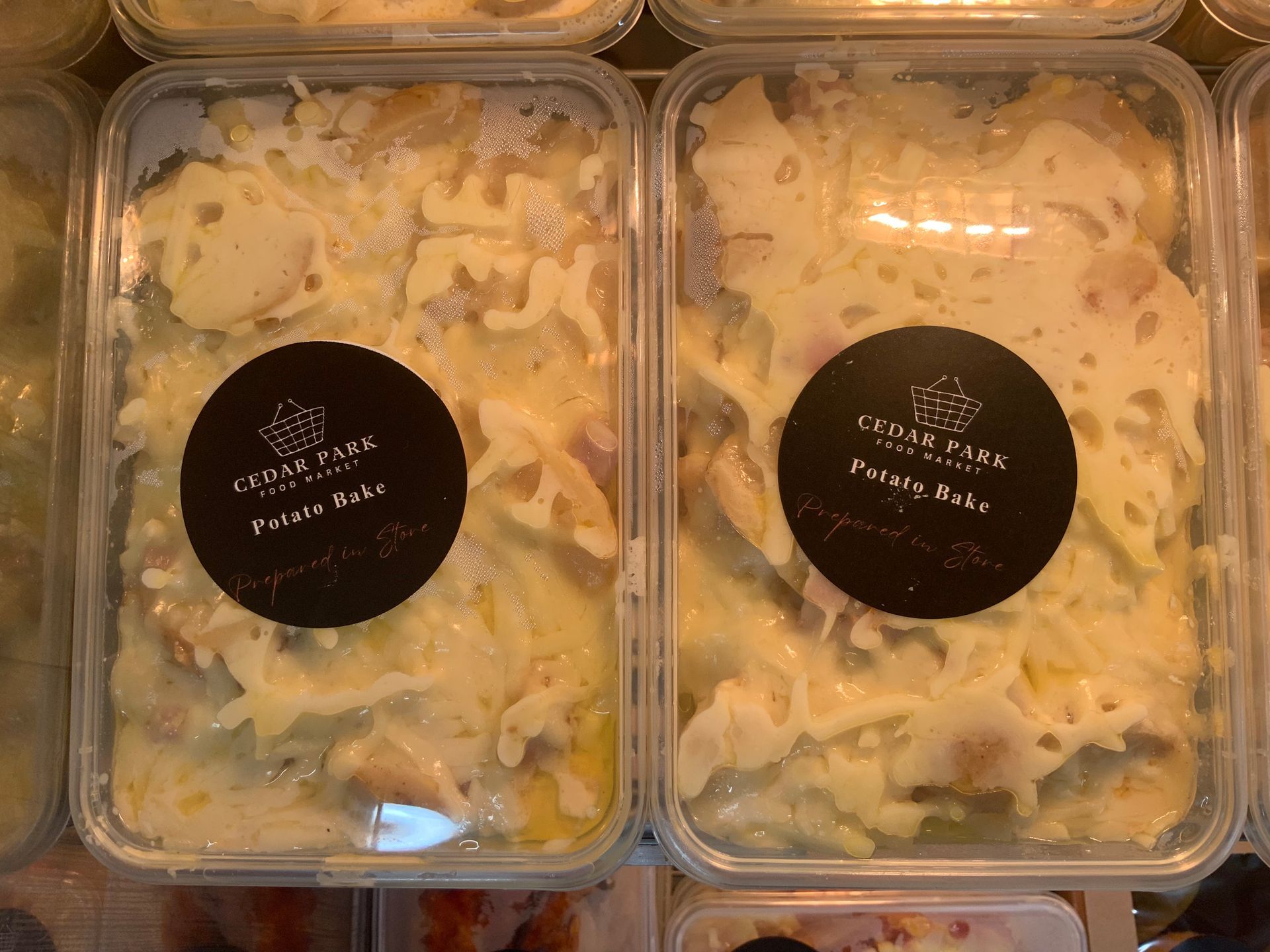 Two Clear Plastic Containers of Pasta Salad — Cedar Park Supermarket In Taranganba, QLD