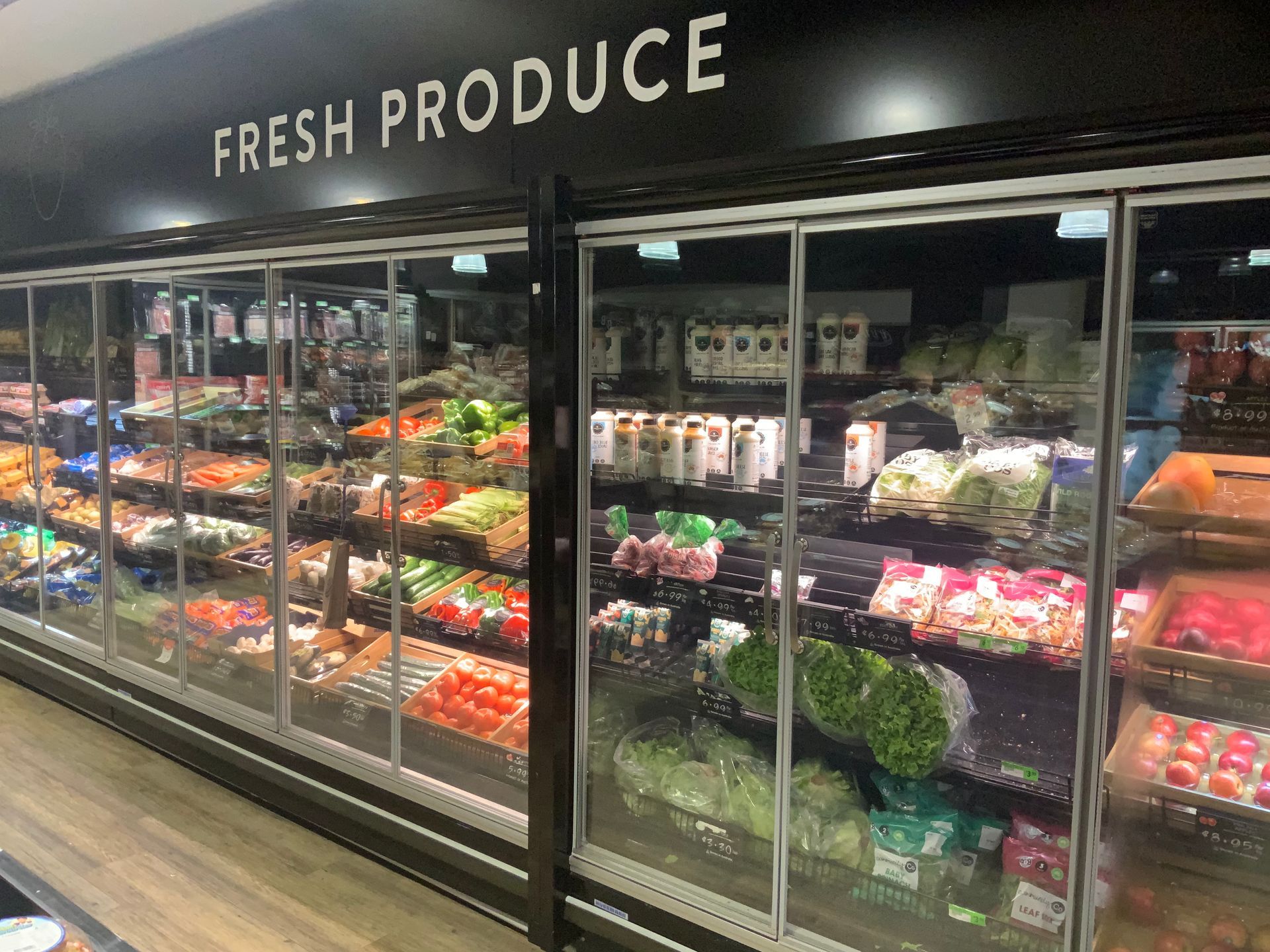 Fresh Produce Section in A Grocery Store, with Refrigerated Displays — Cedar Park Supermarket In Taranganba, QLD