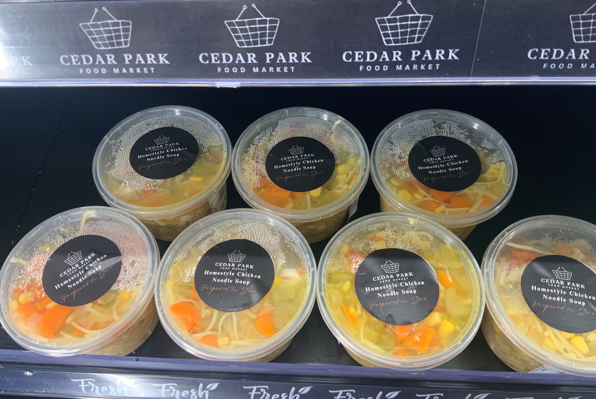 Assorted Cedar Park Desserts in Clear Round Containers — Cedar Park Supermarket In Taranganba, QLD