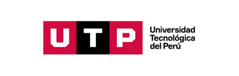 A red and black logo for universidad tecnologica del peru