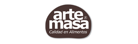 Se muestra un logotipo de Arte Masa sobre un fondo blanco.