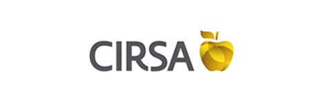 Un logotipo para Cirsa con una manzana.