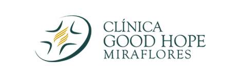 Un logotipo para clinica buena esperanza miraflores con una estrella en el medio.