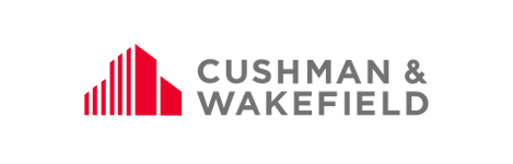 El logotipo de Cushman & Wakefield tiene un edificio rojo.