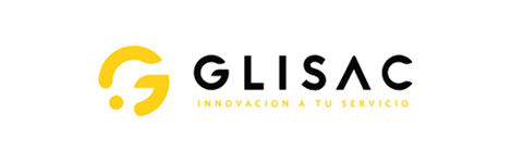 Un logotipo amarillo y negro para una empresa llamada glisac