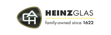 Un logotipo para la empresa familiar Heinzglas desde 1622.
