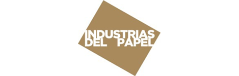 Un logotipo marrón y blanco para Industrias del Papel.