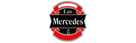 Un logotipo de Mercedes rojo y negro sobre un fondo blanco