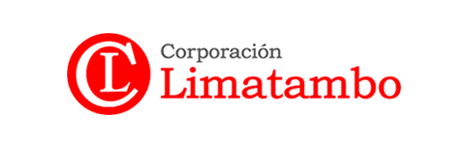 Un logotipo rojo y blanco para la corporación Limatambo.