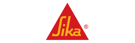 Un triángulo rojo con la palabra sika en él.