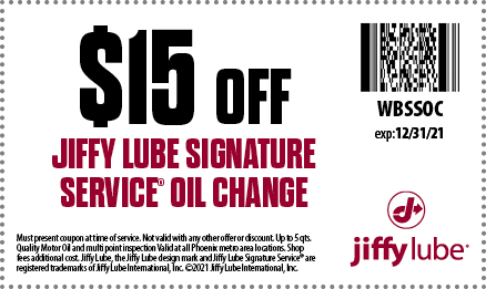 jiffy lube signature service oil change coupon
