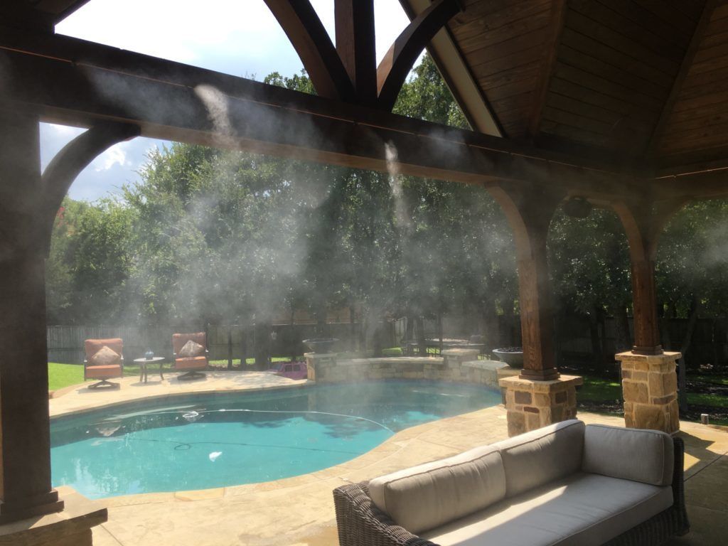 Outdoor Cooling System — Mist System Beside Pool in Fresno, CA