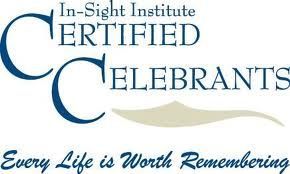 The logo for in-sight institute certified celebrants every life is worth remembering