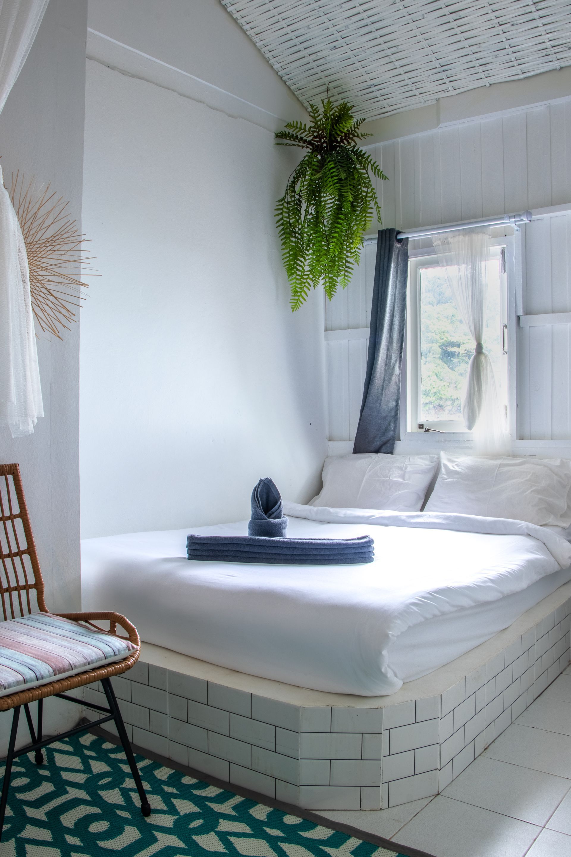 one of the bedrooms in the familyroom, the boathouse