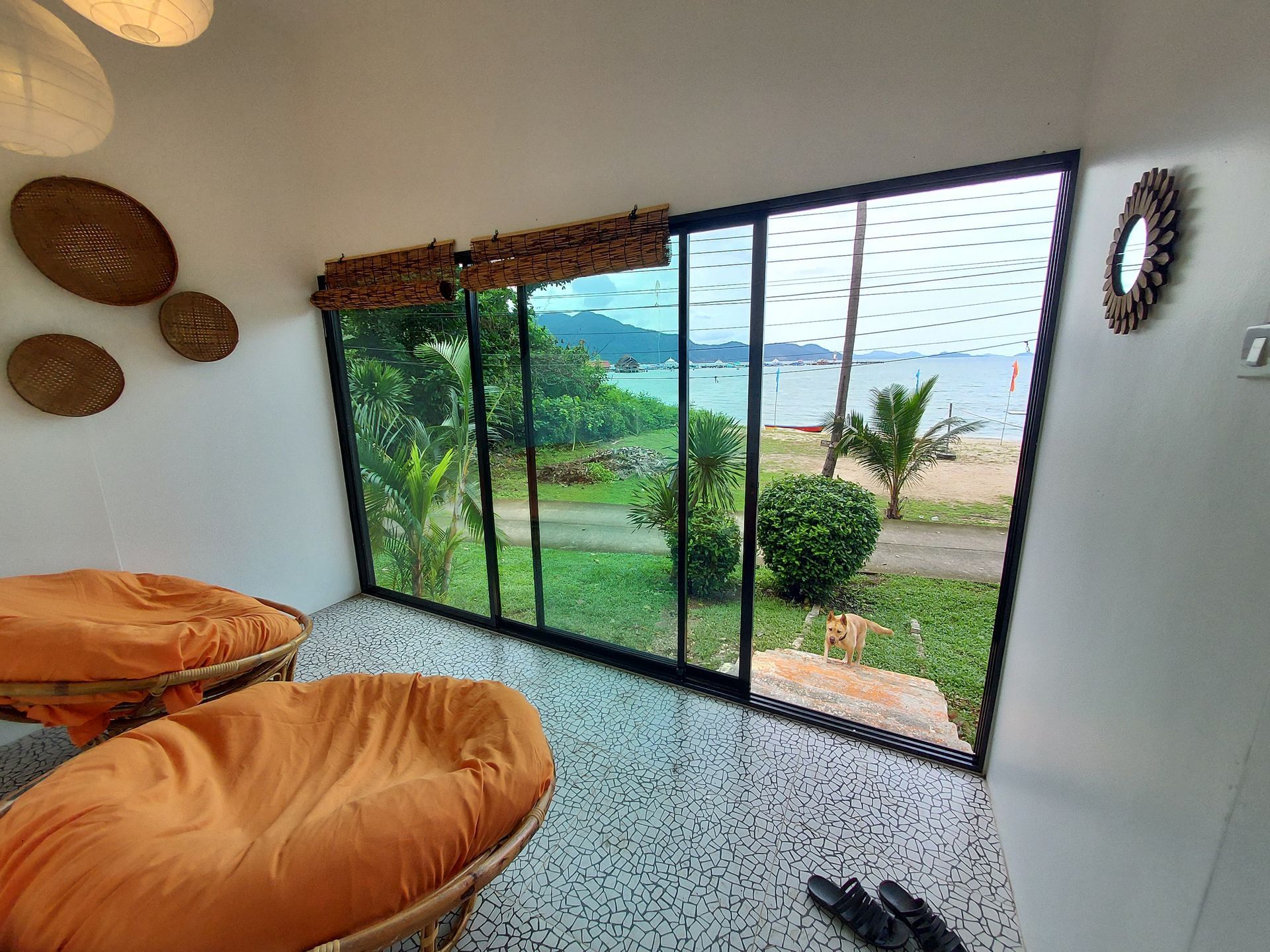 garden room with patio