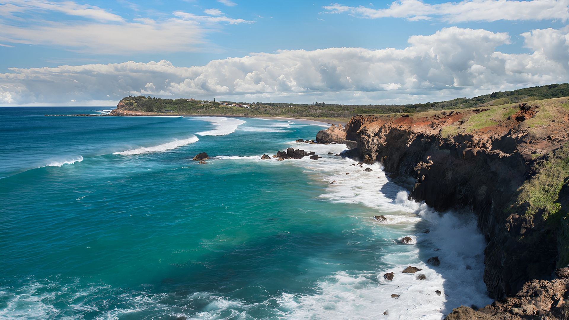 Ocean Waves Crash Against a Rocky Cliffside — Bigfoot Earthmoving In Lennox Head, NSW