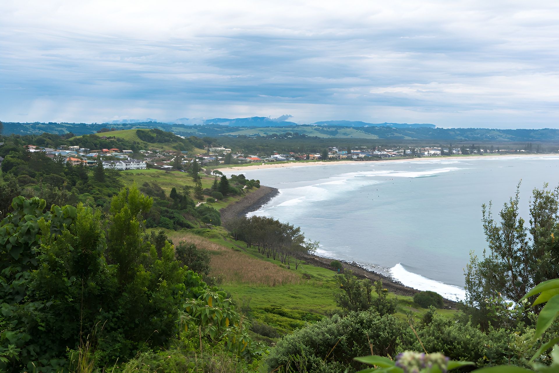 Coastal Town Viewed from A Lush Green Hillside — Bigfoot Earthmoving In Ballina, NSW