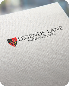 The legends lane insurance logo is on a piece of paper.