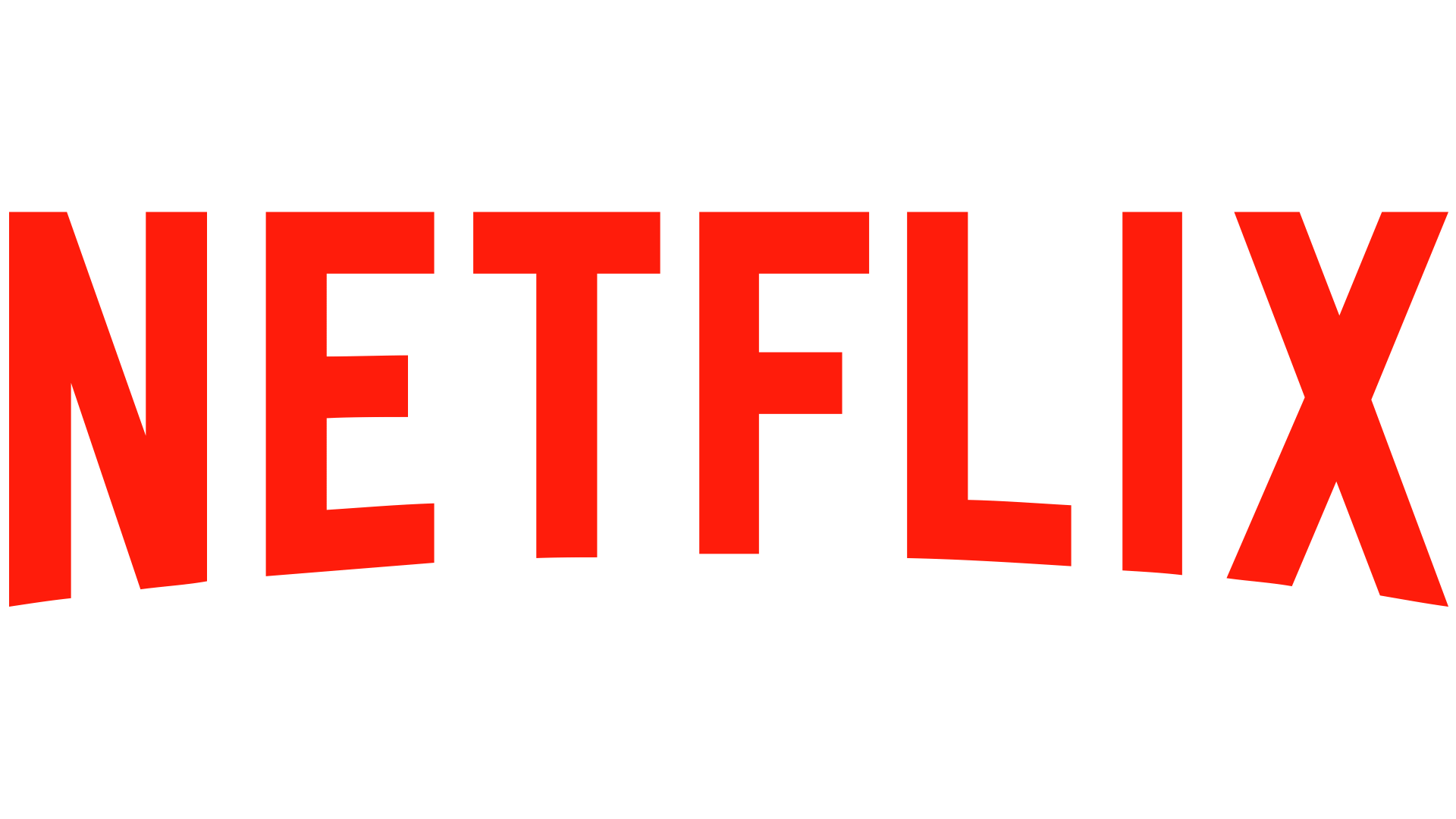 the netflix logo is red on a white background .
