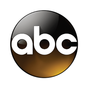 a logo for abc is shown on a white background