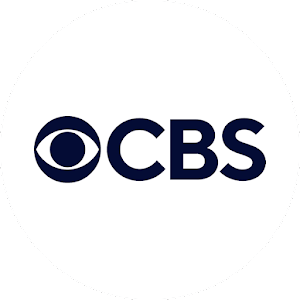 the cbs logo is on a white background .
