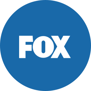 a blue circle with the word fox on it