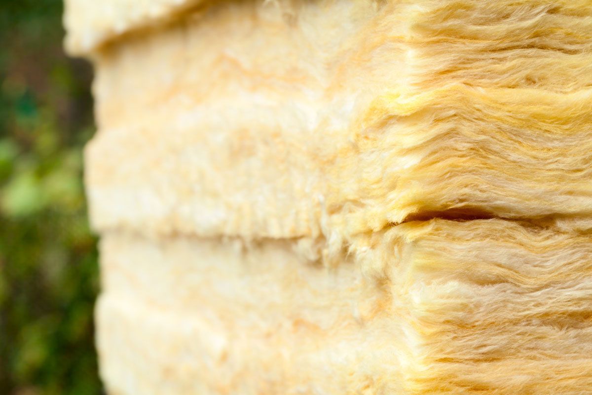Close Up On A Batt Insulation