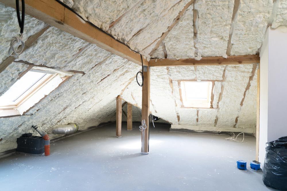 Newly Installed Attic Insulation