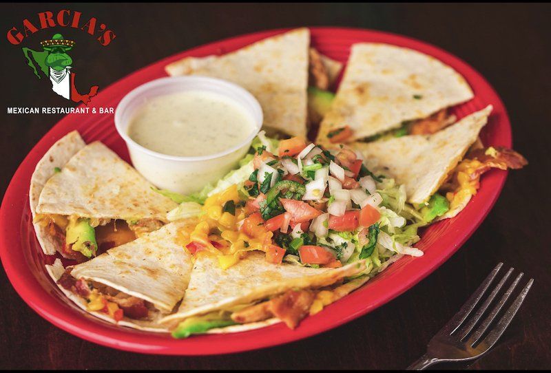 Quesadillas with Sauce — Amherst, MA — Garcia’s Mexican Restaurant & Bar